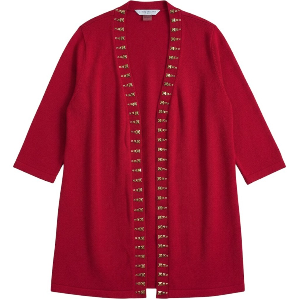 Peter Nygard Red Sweater Womens Size L Petite